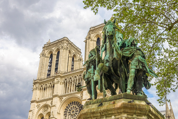 Notre Dame, Charlemagne Statue May 2015