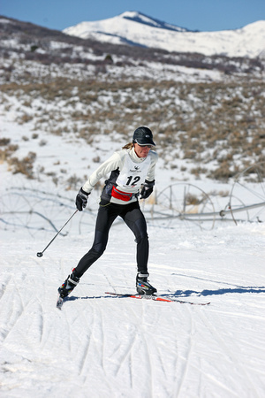 Tanya winning the 40km Round Valley Roundup, 2012