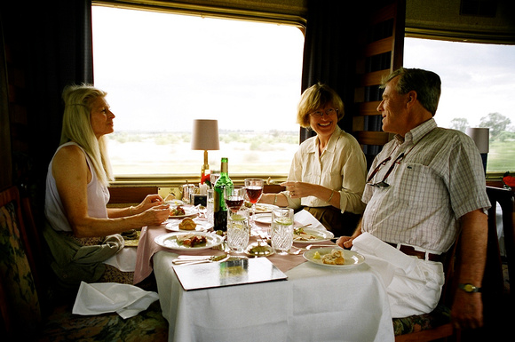 On the Blue Train from Johannesburg to Cape Town