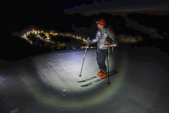Night skiing at Brighton, Utah 3-14-15