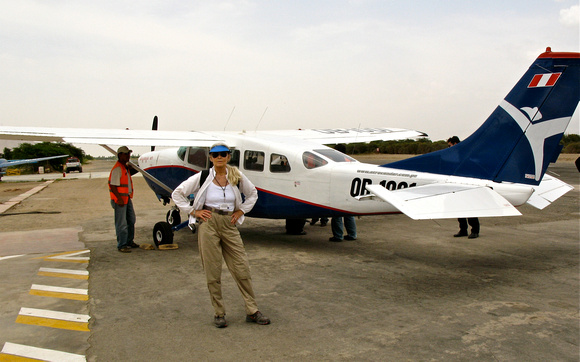 Getting ready to fly over the Nazca Lines, Peru 2008