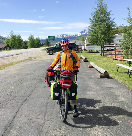 Tanya in Stanley, Idaho on a bike tour. 6-18-16