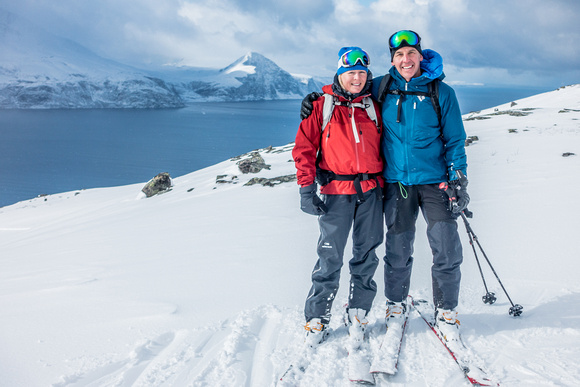 Kristina and Jim, Lyngen alps, April 2016