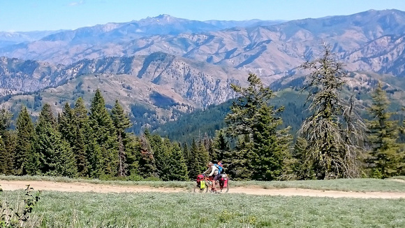Tanya reaching the summit. Idaho June 2016