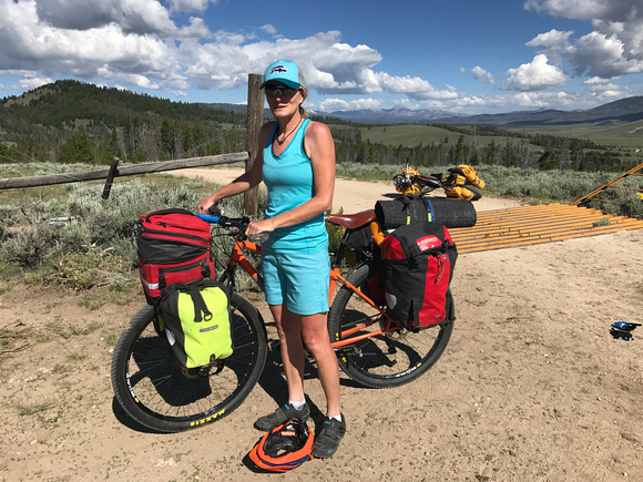 Tanya bike touring Idaho 6-29-17