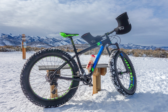 Snow bike at Round Valley 1-4-15
