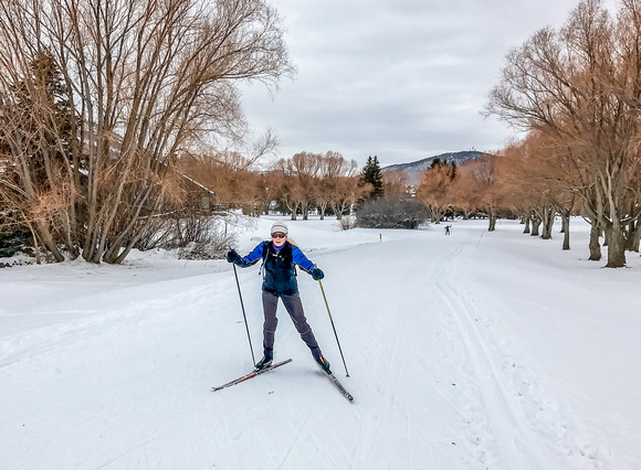 Gillean age 75 skate skiing in Park City 12-3-16