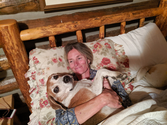 Tanya and her best friend, Lyle the Beagle June 2019