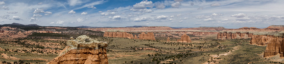 Panorama view of lower Cathedral Valley May 2014
