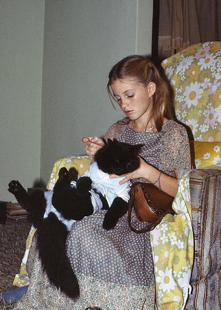 Tanya with Panther 1977
