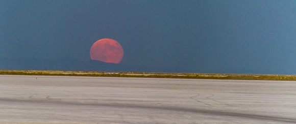 Moon rise at Bonneville Salt Flats 9/30/12
