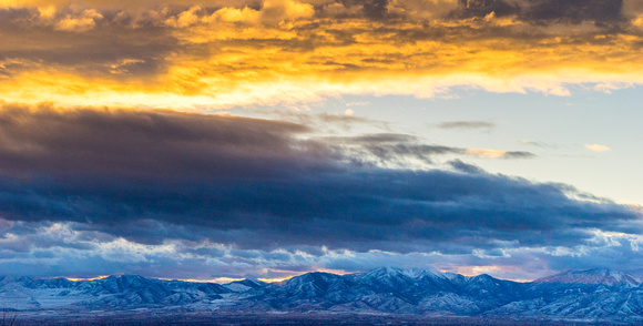 Sunset over the Oquirrh Mts 11-23-14